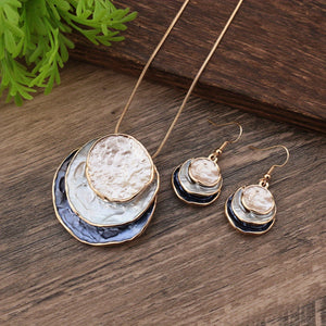 TAHLIA JEWLLERY Set/3pcs Classic Chic Three-Layer Round Bead Enamel