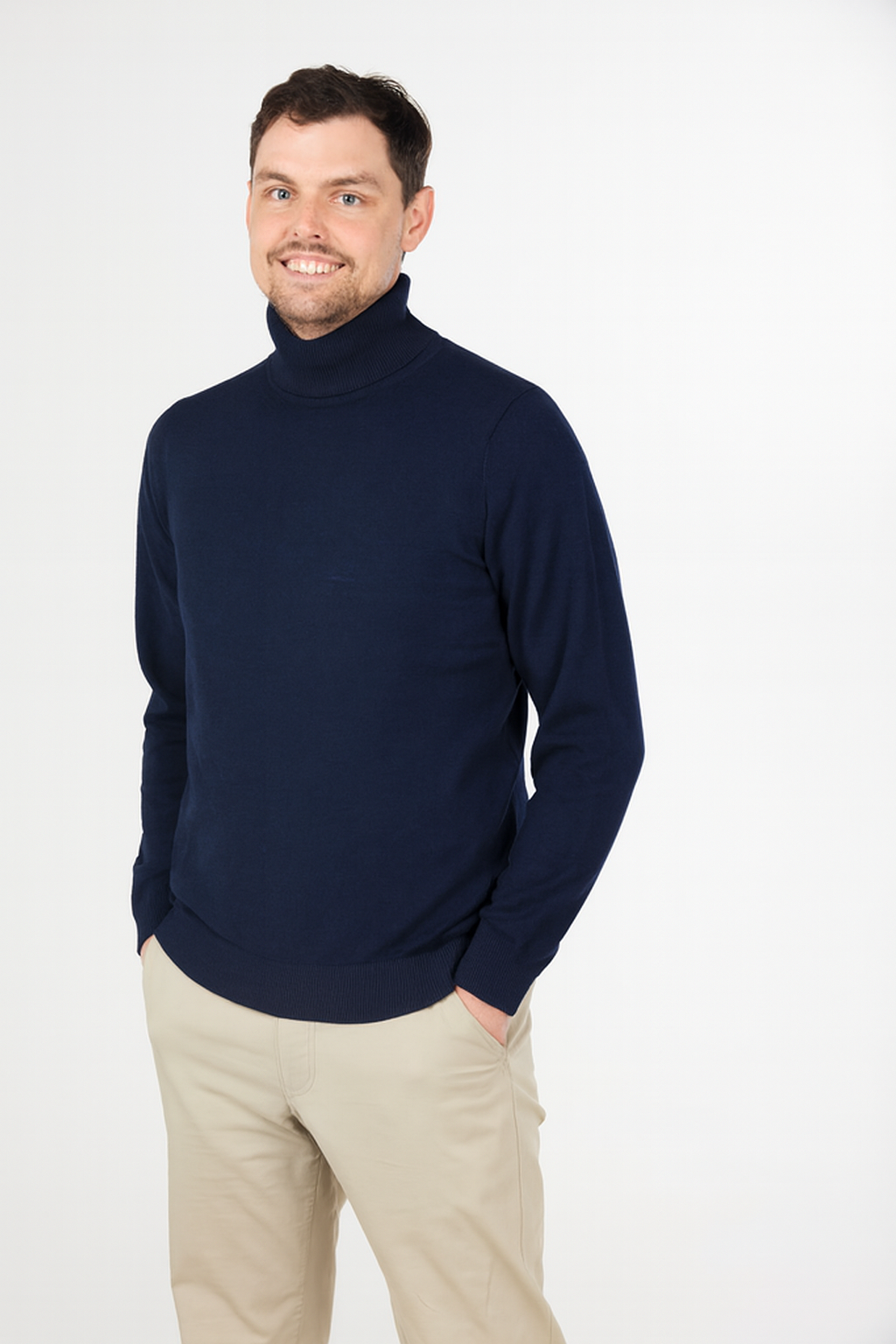 FINE KNIT PURE MERINO WOOL SKIVVY ANSETT KNITWEAR