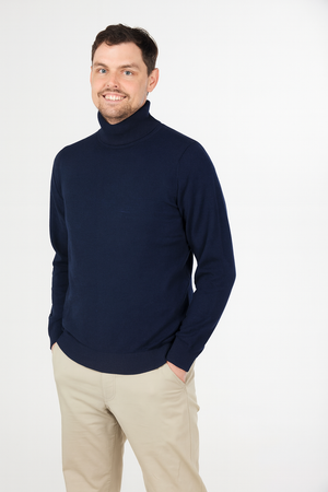FINE KNIT PURE MERINO WOOL SKIVVY ANSETT KNITWEAR