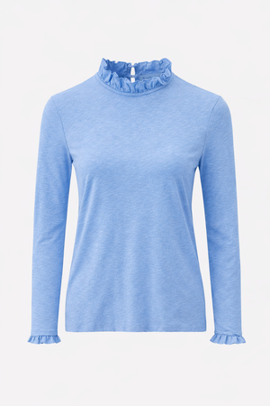 RICH & ROYAL RUFFLED NECK LONG SLEEVE MADE IN PORTUGAL