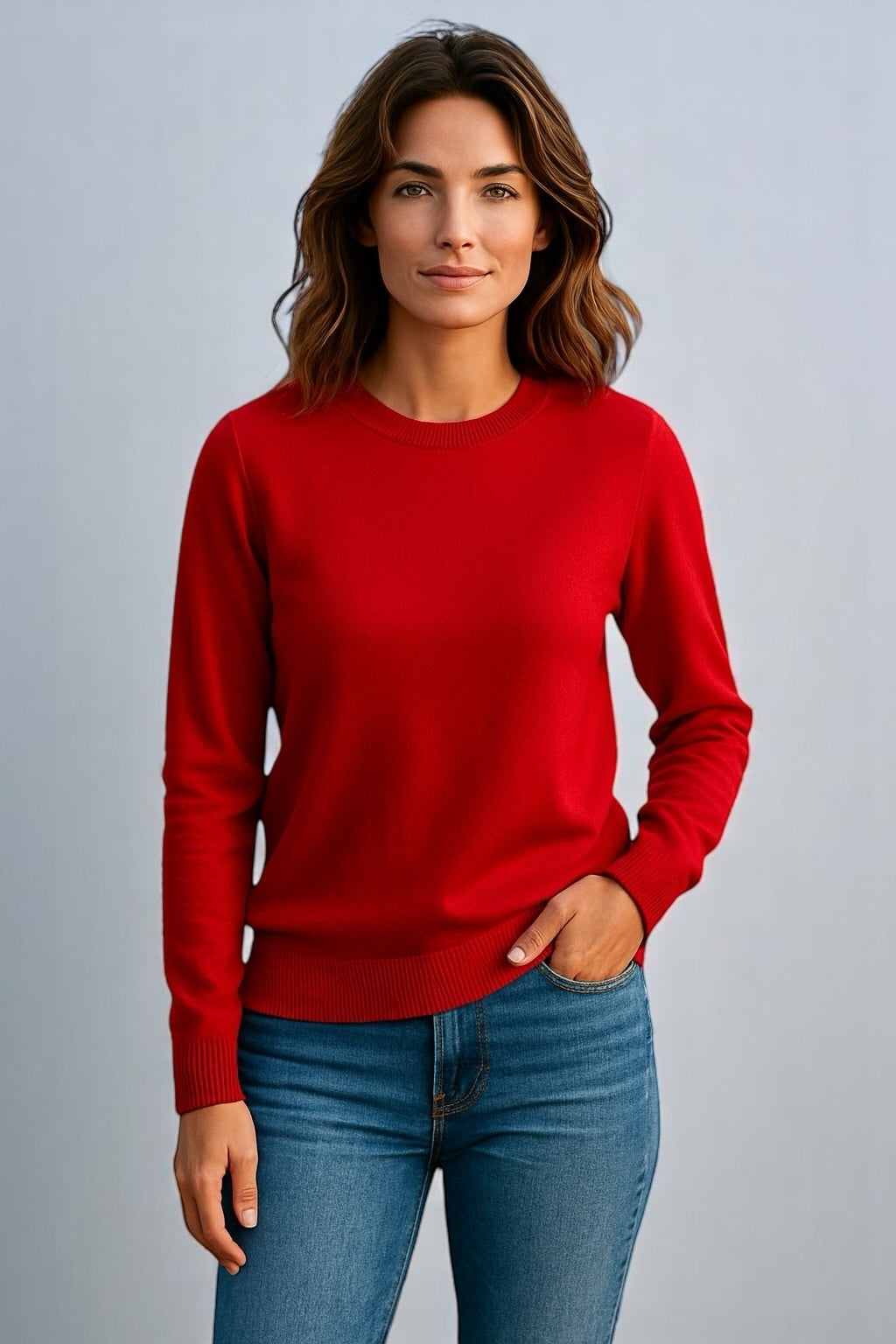 Sovrano Women crew neck pure merino Machine washable