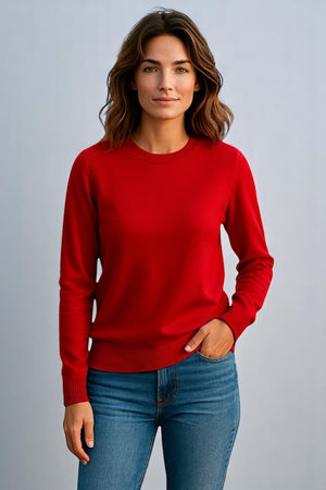 Sovrano Women crew neck pure merino Machine washable