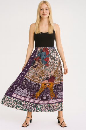 Miss Goodlife Maxi Skirt Lilac Snake