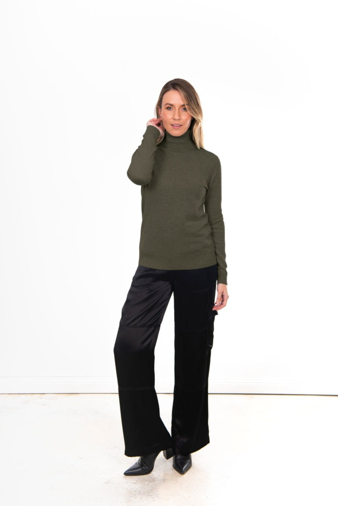 ROSIE ROLL NECK PULLOVER BRIDGE & LORD CASHMERE / MERINO