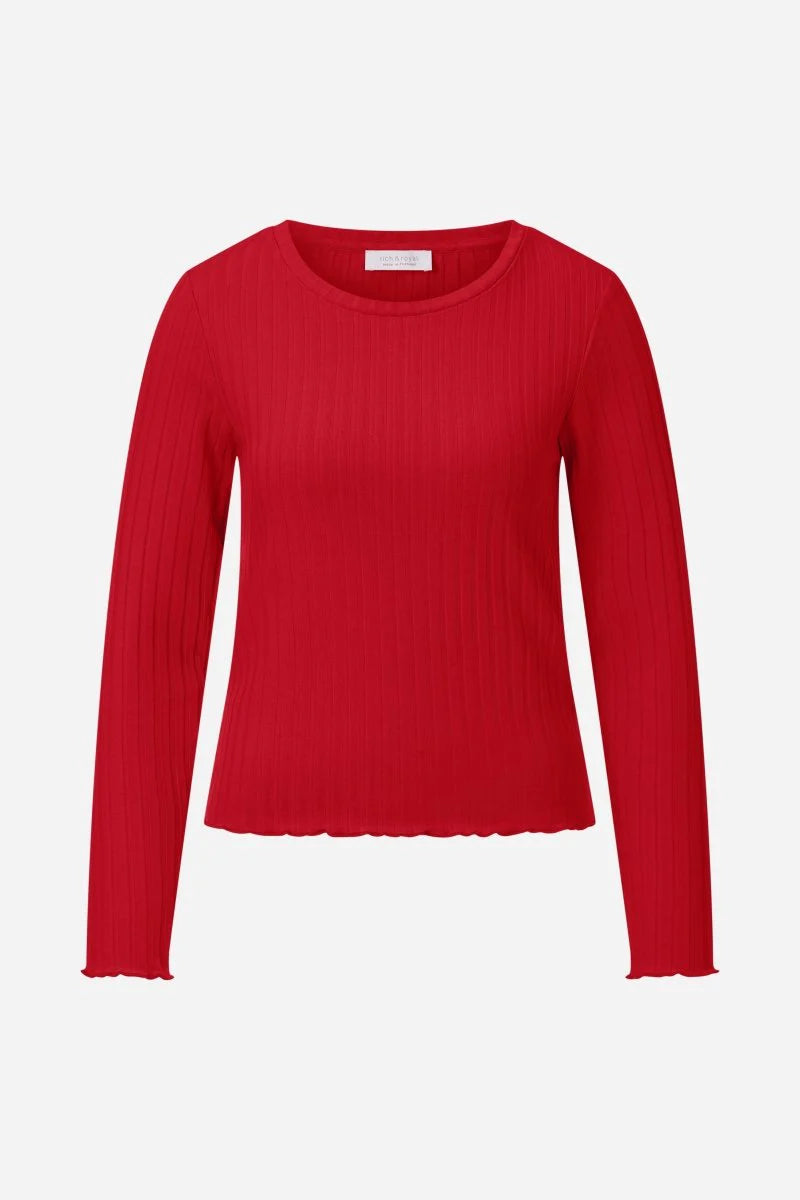 RICH & ROYAL RIBBED TEXTURE LONG SLEEVE