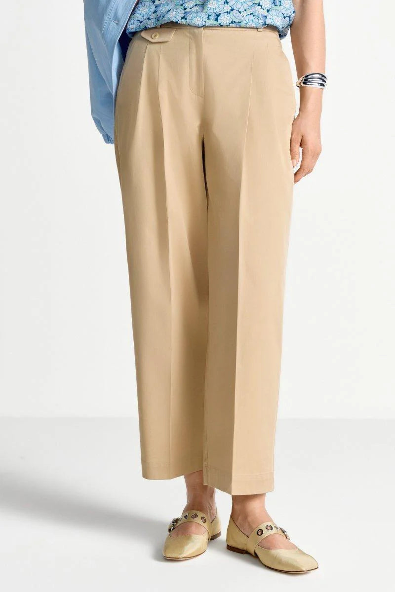 RICH & ROYAL HIGH-WAISTED PLEATED TROUSERS
