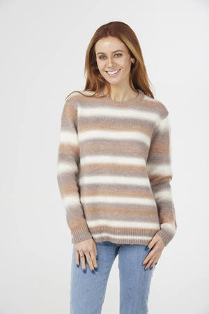 Multi-Colour Fade Crew Pullover