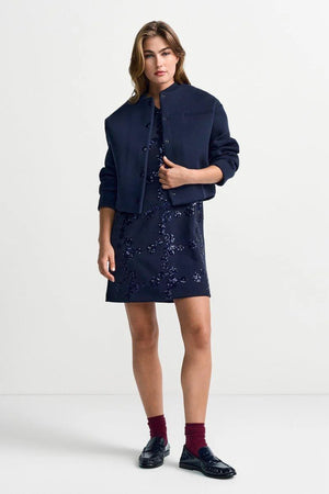 RICH & ROYAL MINI DRESS WITH SEQUIN EMBELLISHMENT