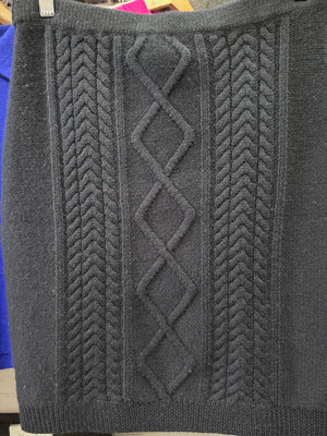PURE MERINO WOOL CABAL  SOVRANO SKIRT - ONLY MAVY S LEFT