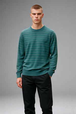 Fields Pure merino Crew neck with lines