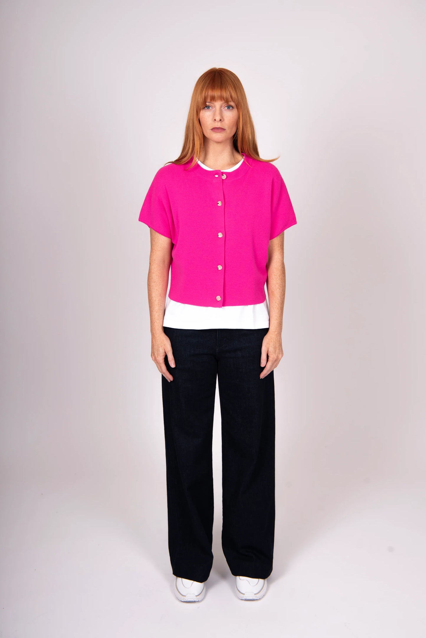 Cropped Button Through Dolman Vest