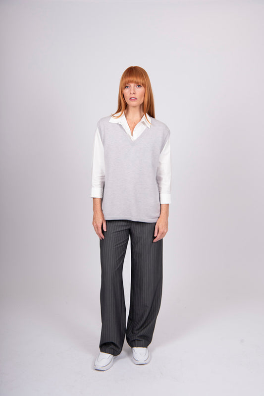 V-NECK CLASSIC VEST BRIDGE & LORD CASHMERE / MERINO