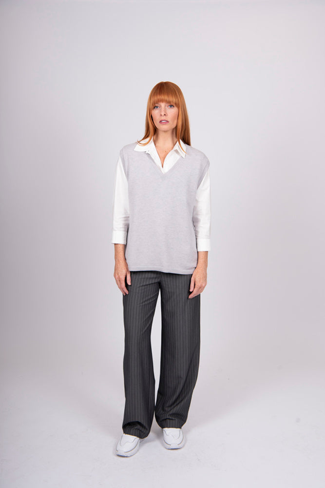 V-NECK CLASSIC VEST BRIDGE & LORD CASHMERE / MERINO