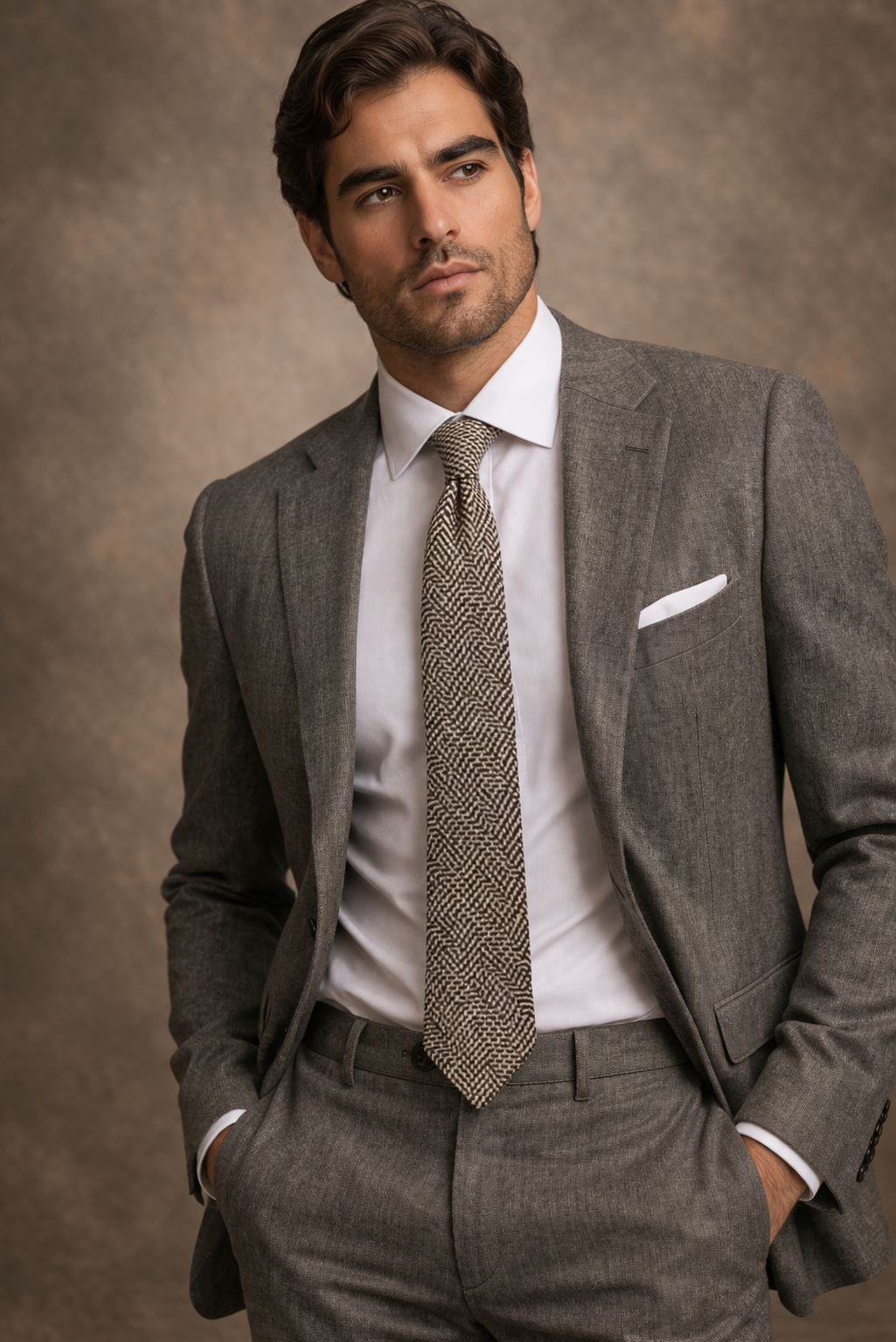 PURE WOOL TIE HAND MADE