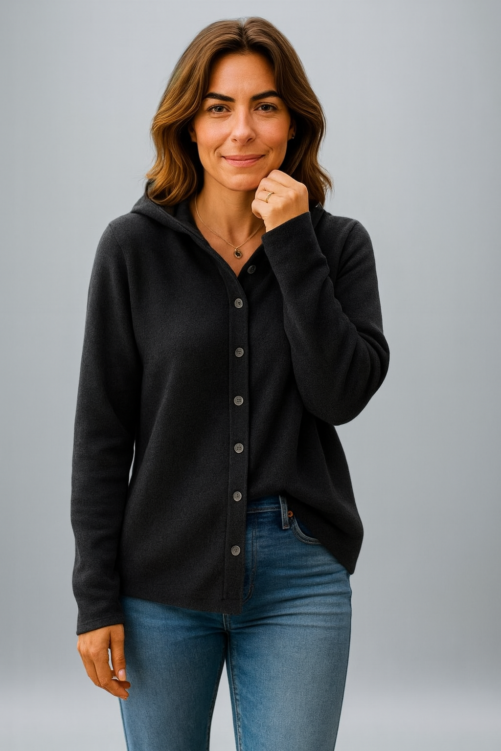 Pure Merino Wool Hoodie Cardigan