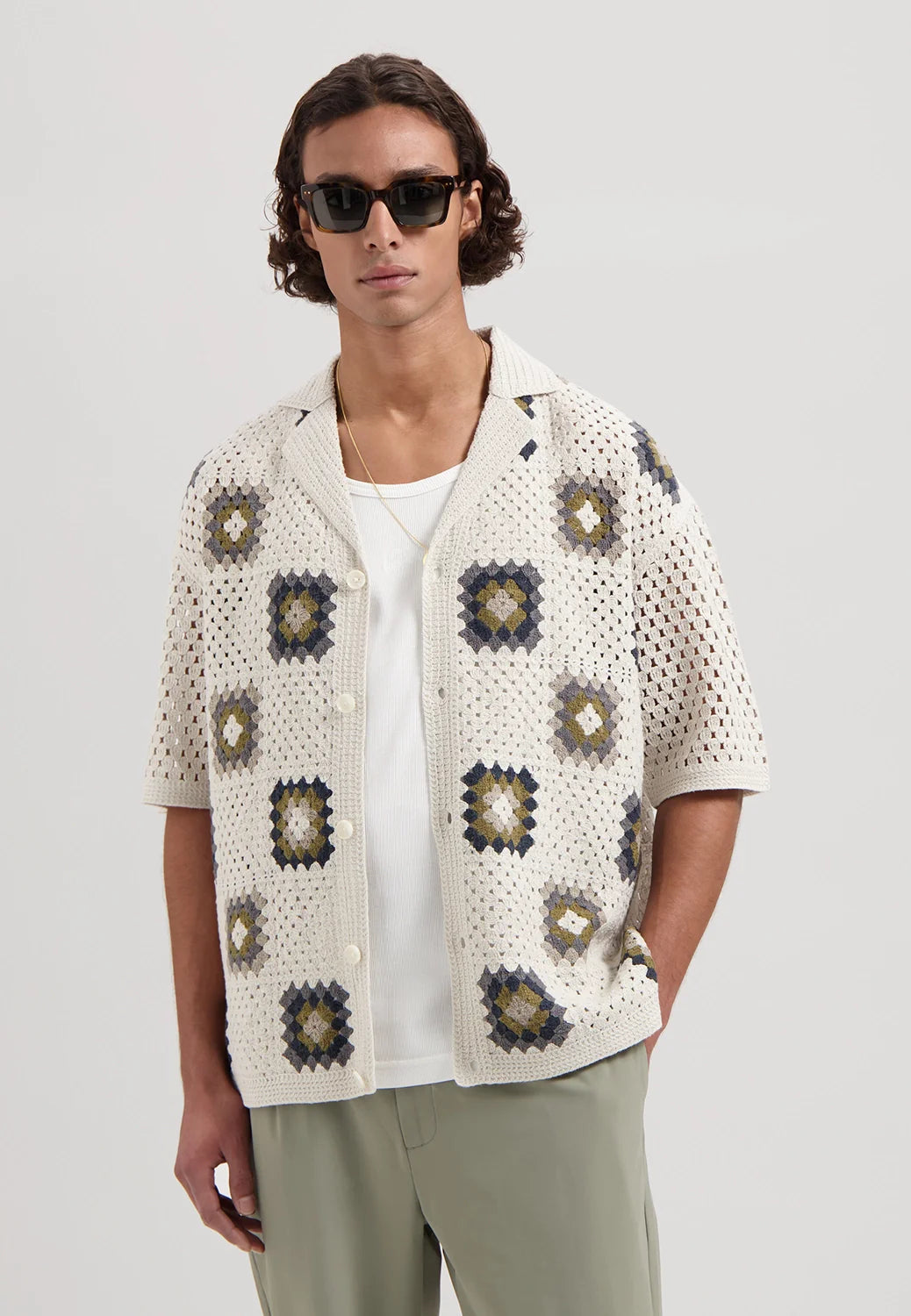 DSTREZZED SHANE COTTON MIX CROCHET
