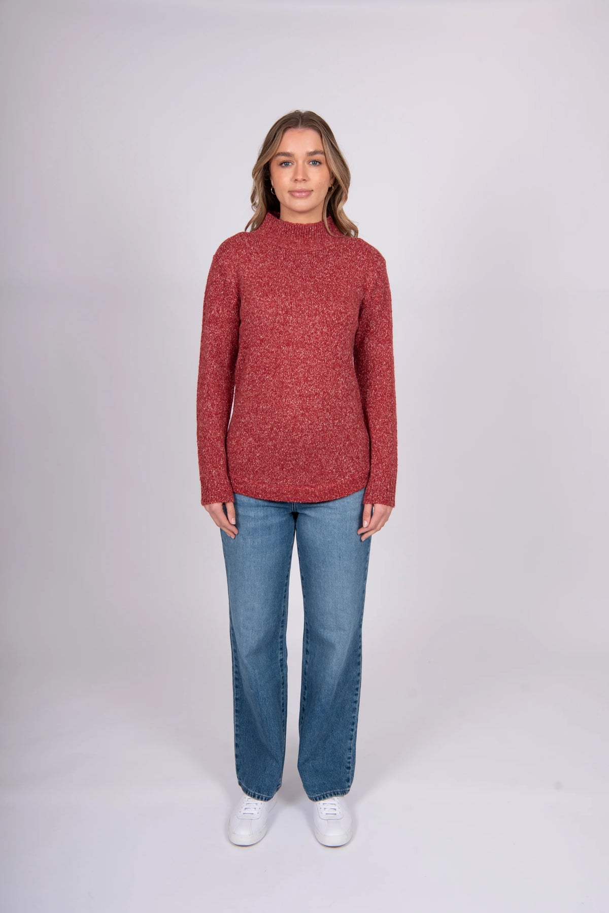 Bella - High Crew Cross-over Hem