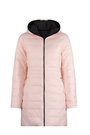 SABENA 3/4 LENGTH PACKAWAY REVERSIBLE DOWN JACKET