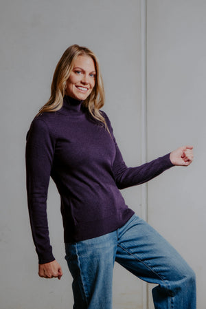 ROSIE ROLL NECK PULLOVER BRIDGE & LORD CASHMERE / MERINO