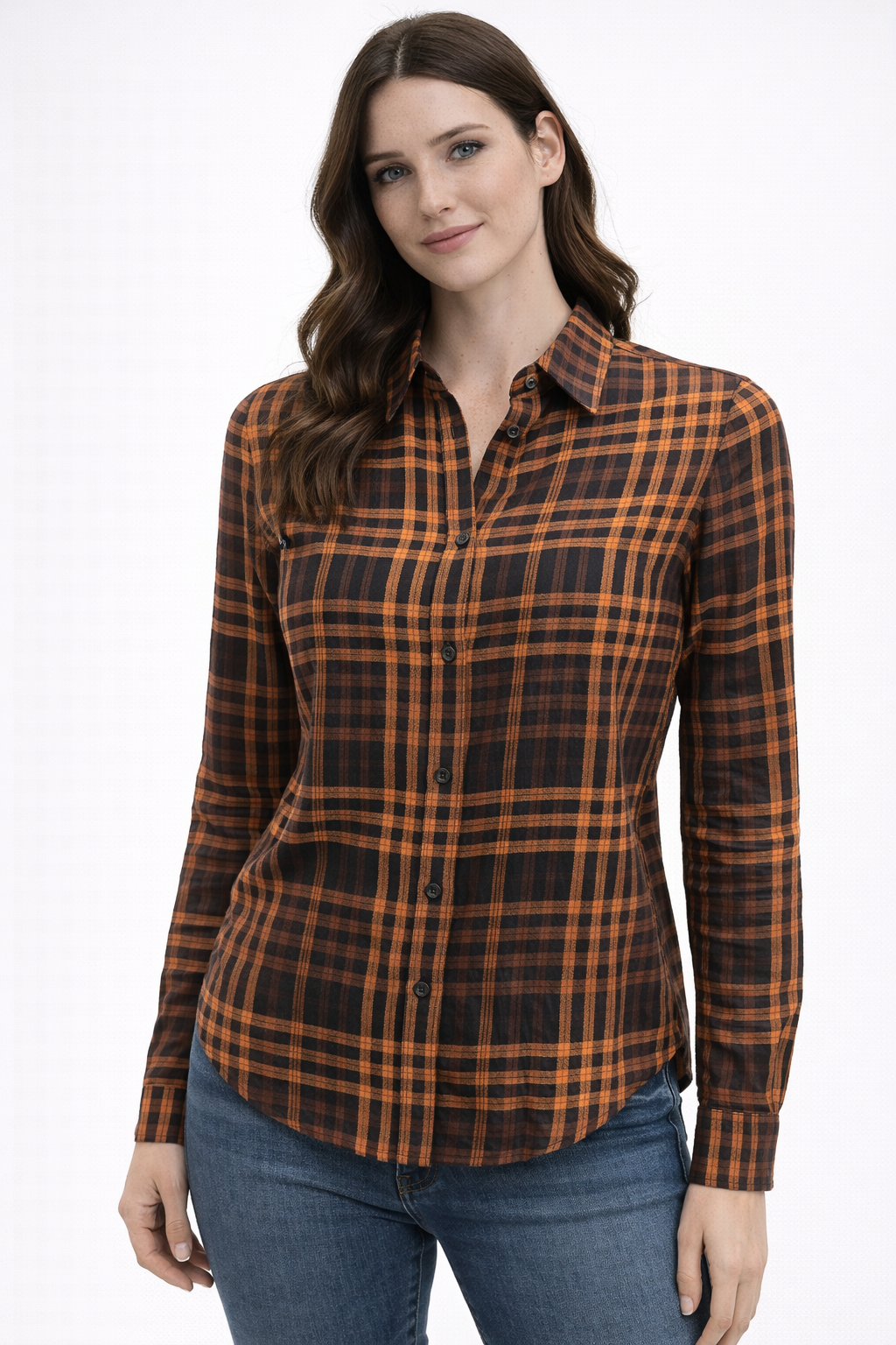 BELLA DAHL PLEATED BUTTON DOWN SHIRT