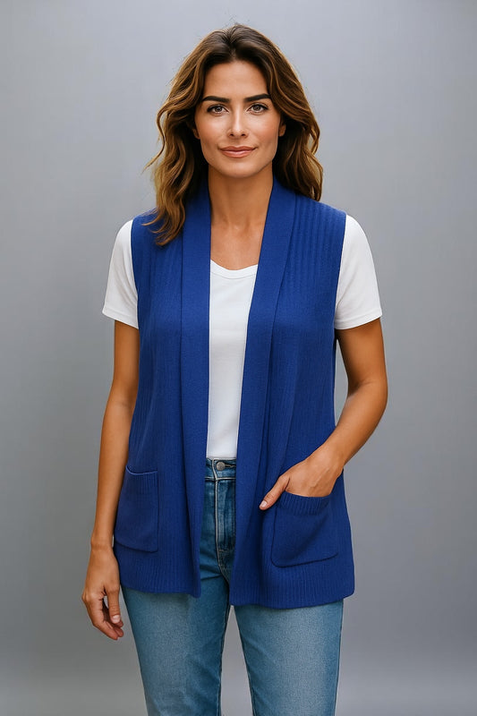 Bella Knitwear Vest with Pockets