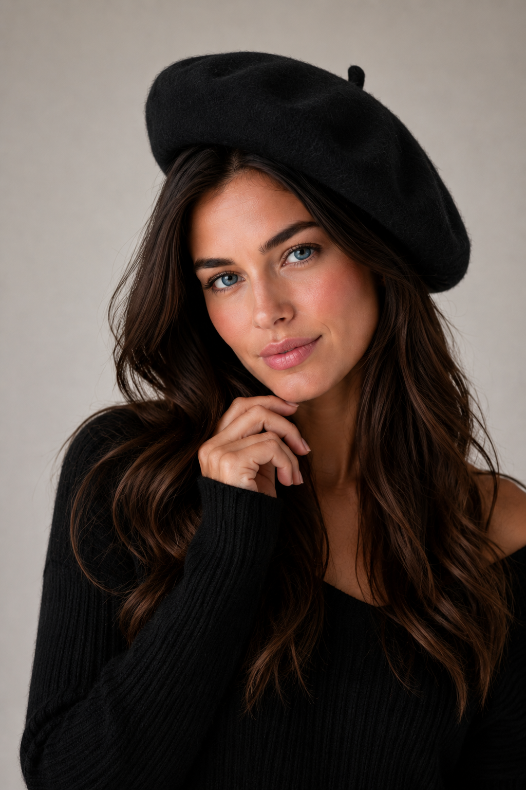 EXTRA FINE PURE WOOL BERET HAT