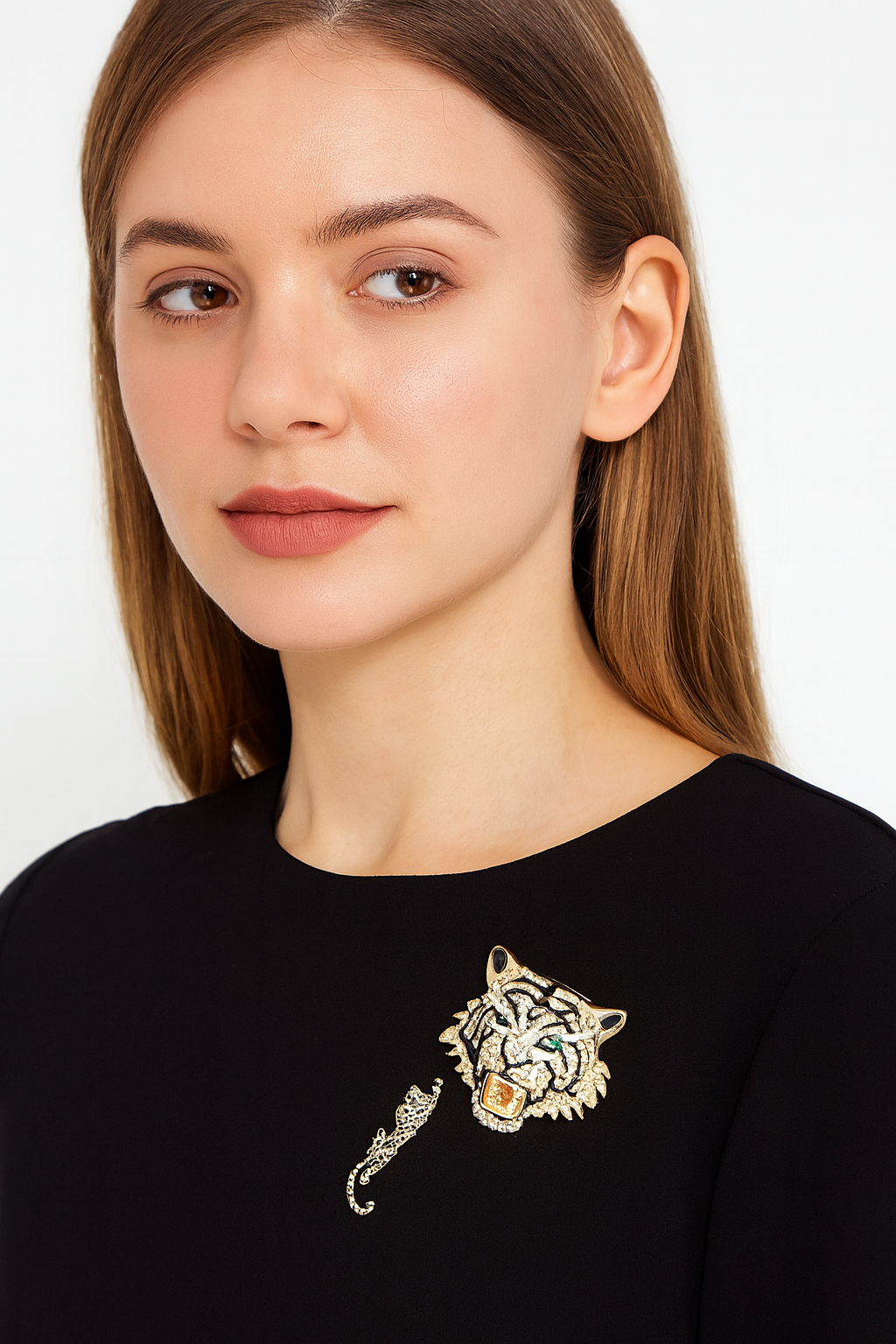 TAHLIA JEWELLERY TIGER BROOCH