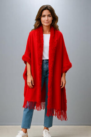 UGG Australian Merino Wool and rabbit fur shawl/ Scarf / wrap
