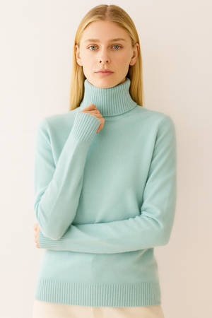 Pure Cashmere Roll Neck Pullover