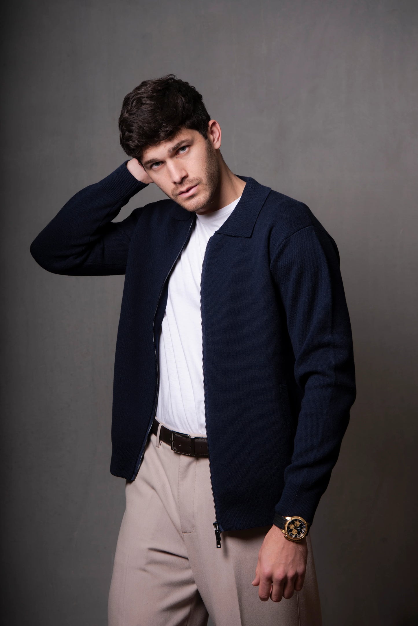 Cotton Merino Milano Zip Through