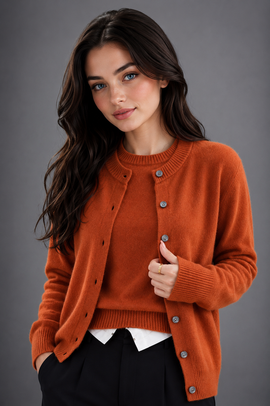 Pure Merino Wool Twin set Short sleeve and cardigan