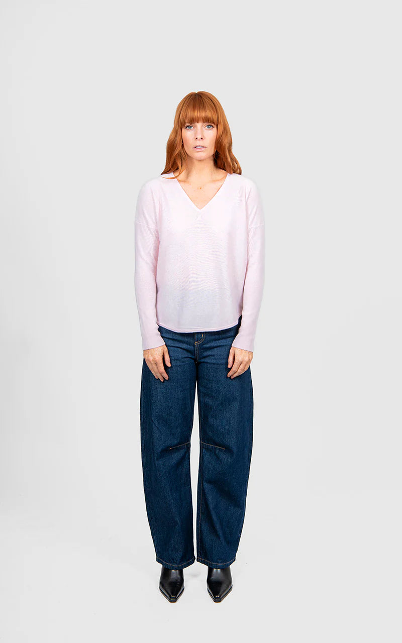 Princess Vee Curve Hem Pullover