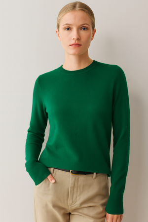 Pure Cashmere Crew Neck Pullover