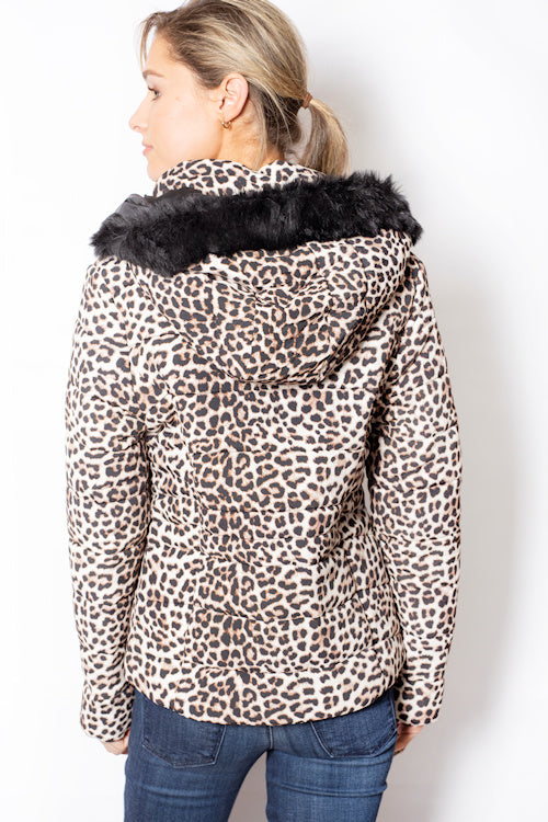 SABENA ANIMAL PRINT PUFFER JACKET