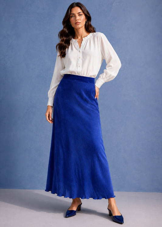 BELLA DAHL ASYMMETRIC SIDE SLIT BIAS SKIRT