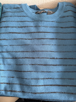 Fields Pure merino Crew neck with lines