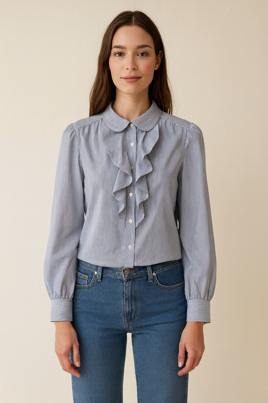 RICH & ROYAL STRIP BLOUSE