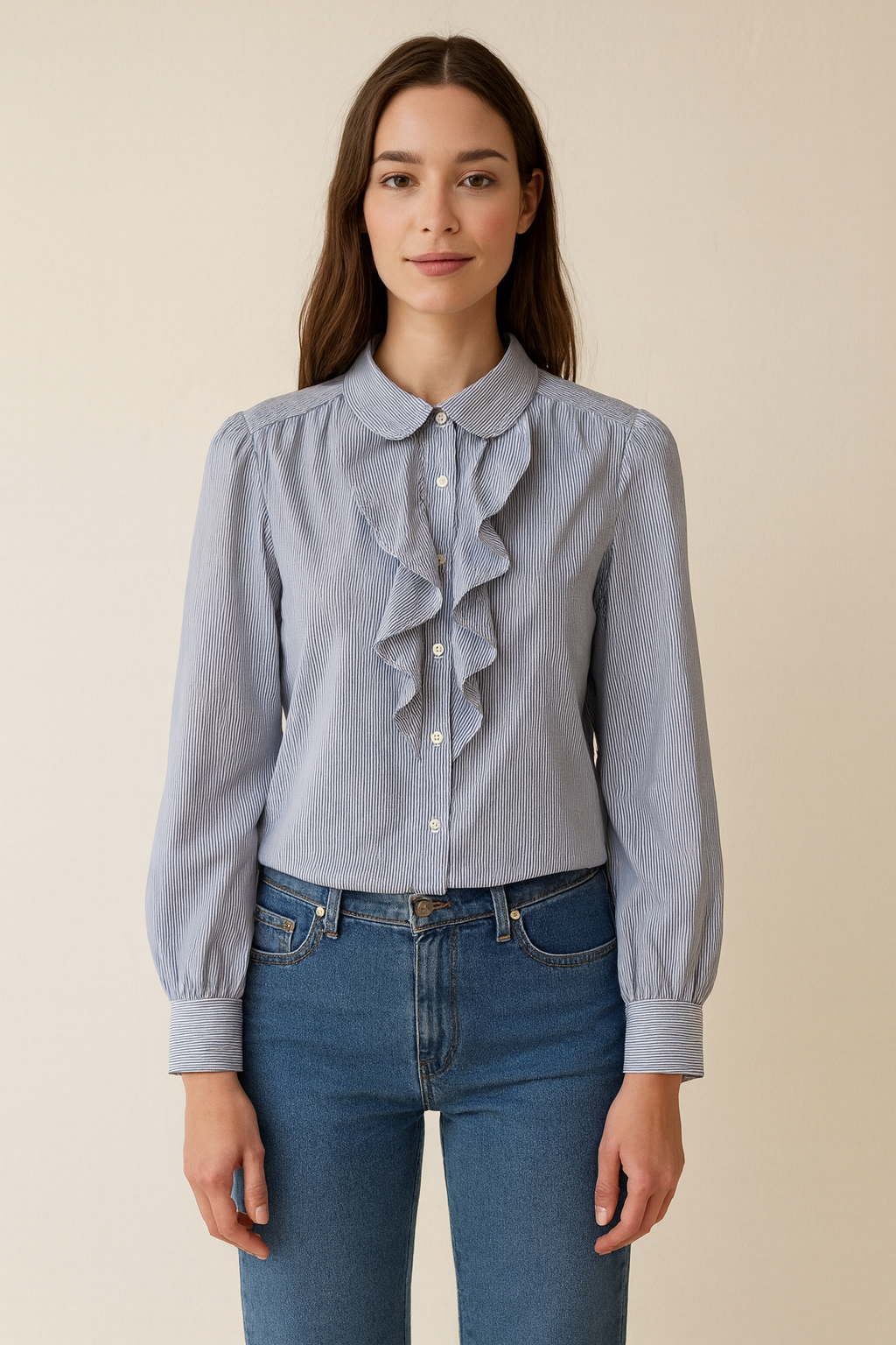 RICH & ROYAL STRIP BLOUSE