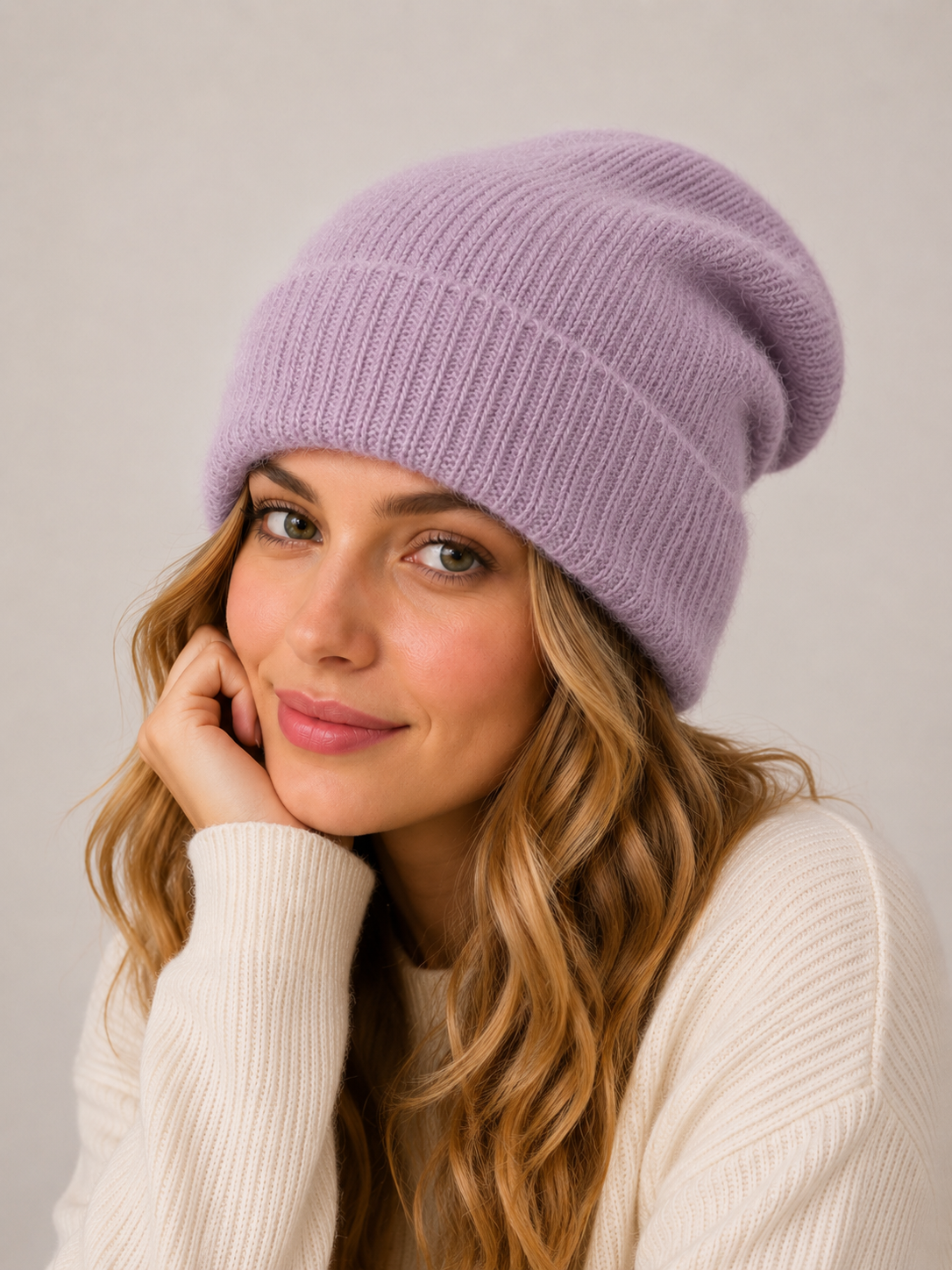 Unisex Premium Angora Fur Beanie