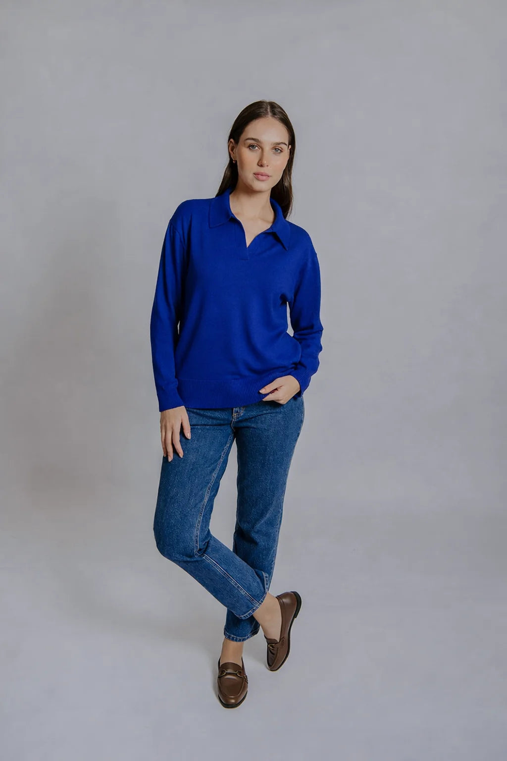 Bella - Polo Collar Pullover