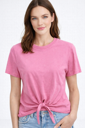 RICH & ROYAL PURE COTTON T-SHIRT WITH A BOW