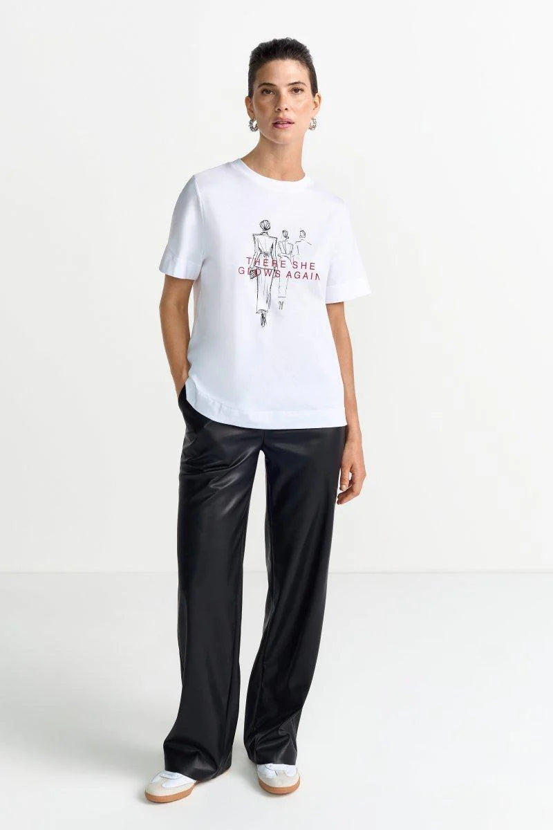 RICH & ROYAL WHITE T-SHIRT WITH PRINT