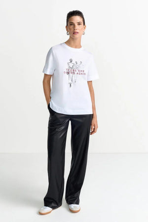 RICH & ROYAL WHITE T-SHIRT WITH PRINT