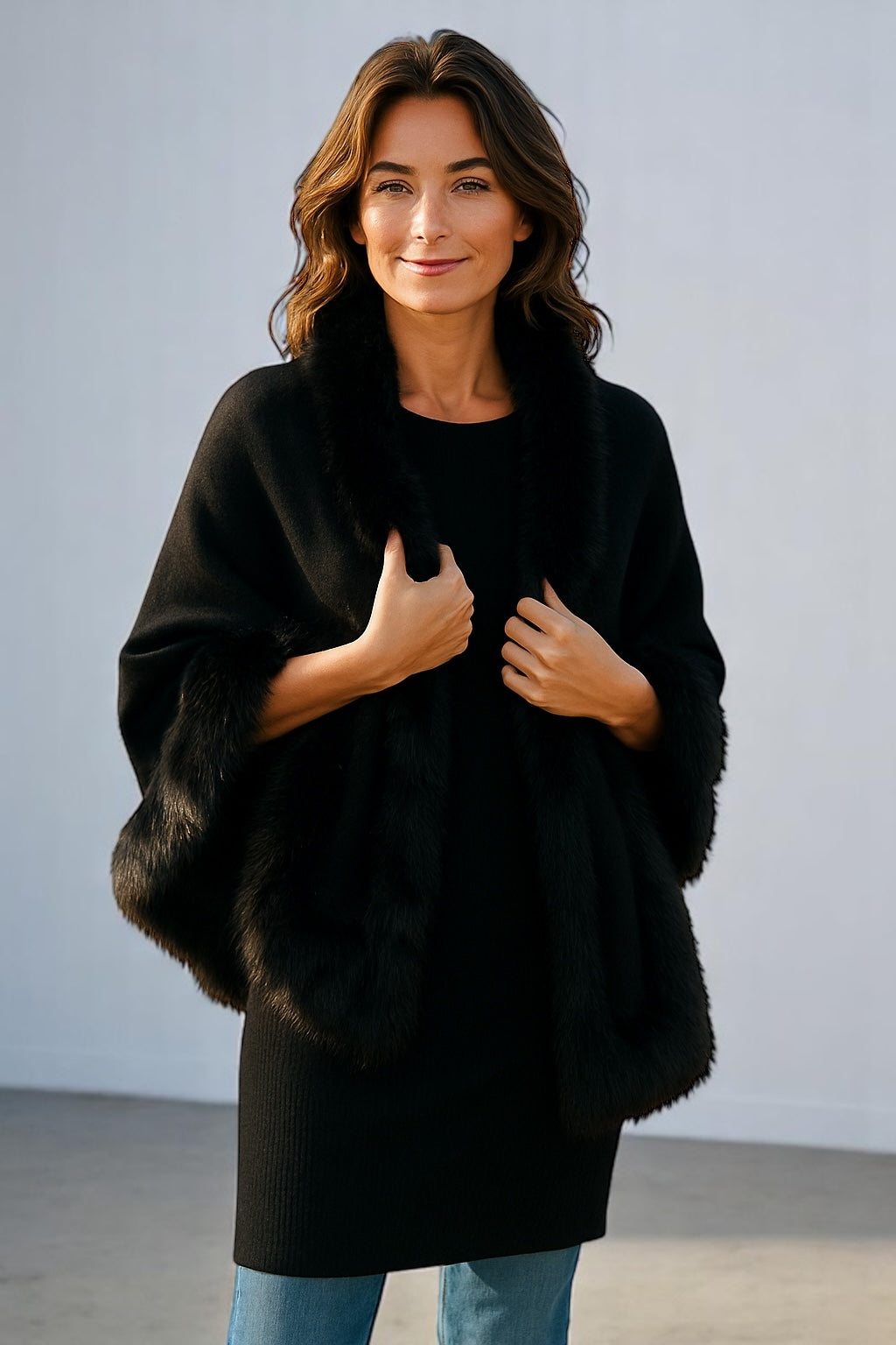 UGG Australian Merino Wool and rabbit fur shawl/ Scarf / wrap