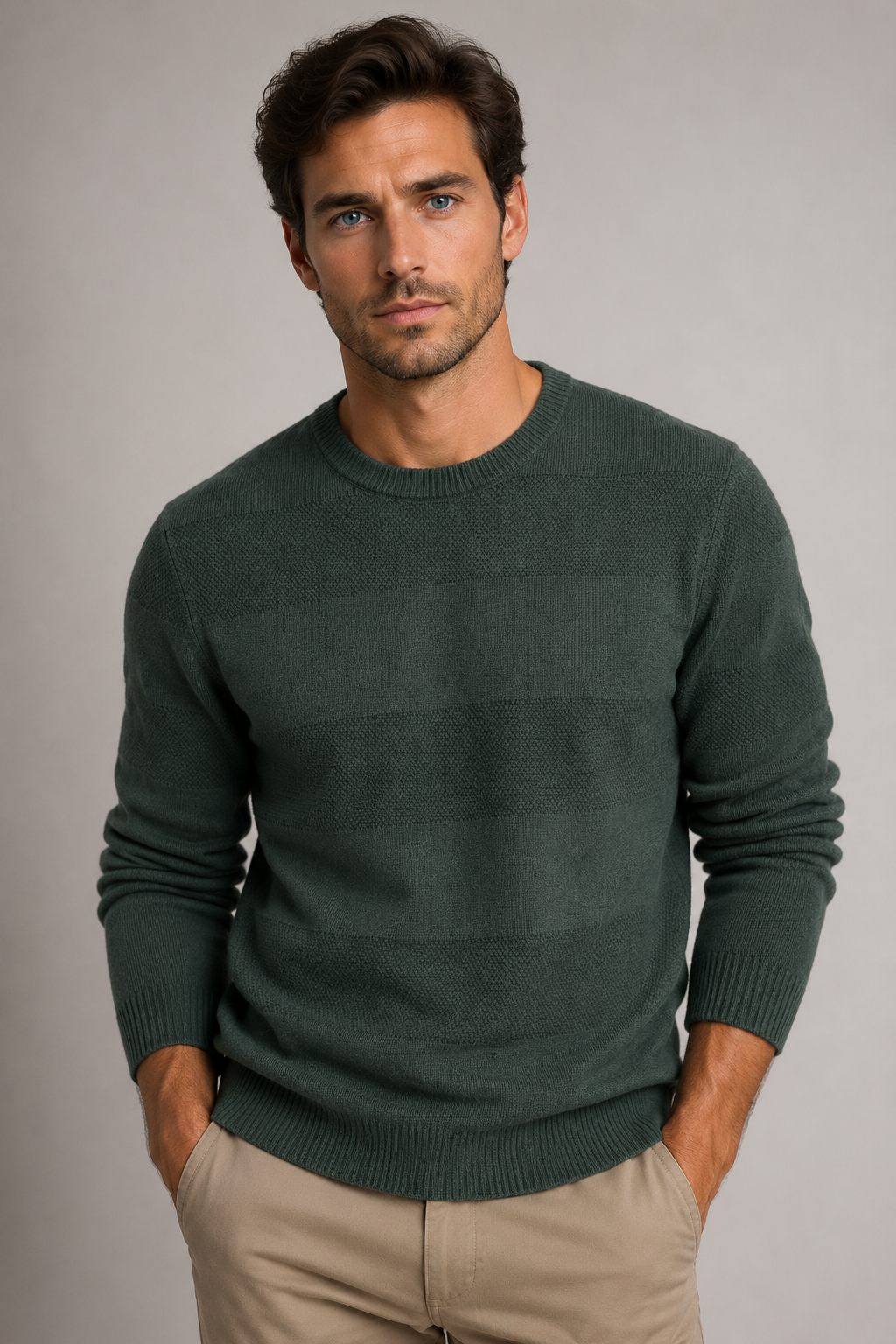 SELF STRIPE CONTRAST CREW