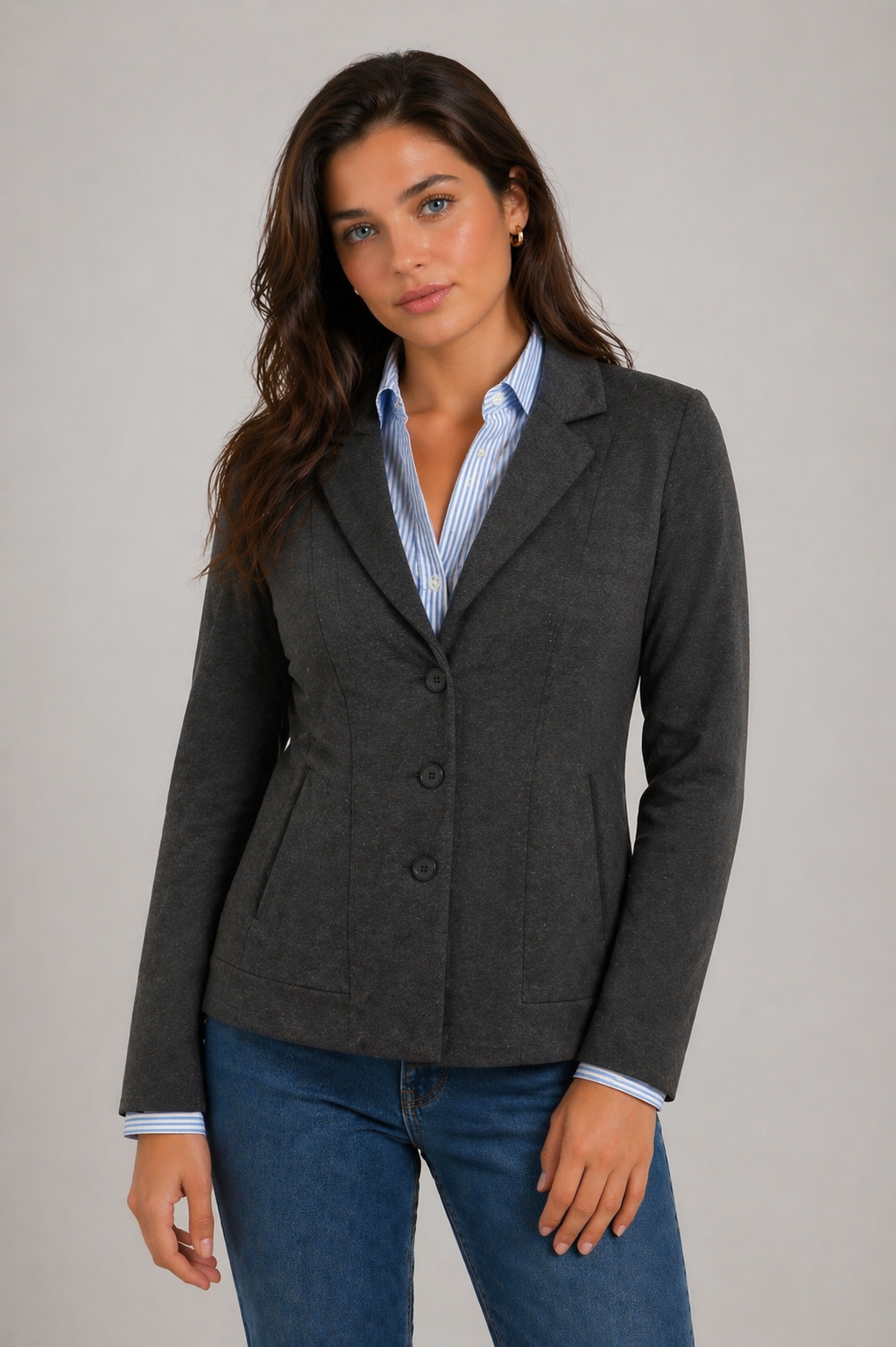 BEATRICE V NECK BLAZER JACKET