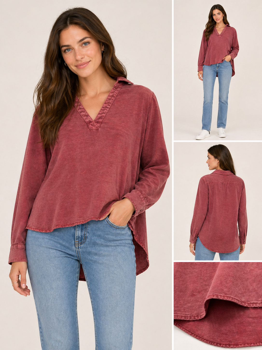BELLA DAHL CLEAN FRONT PULLOVER
