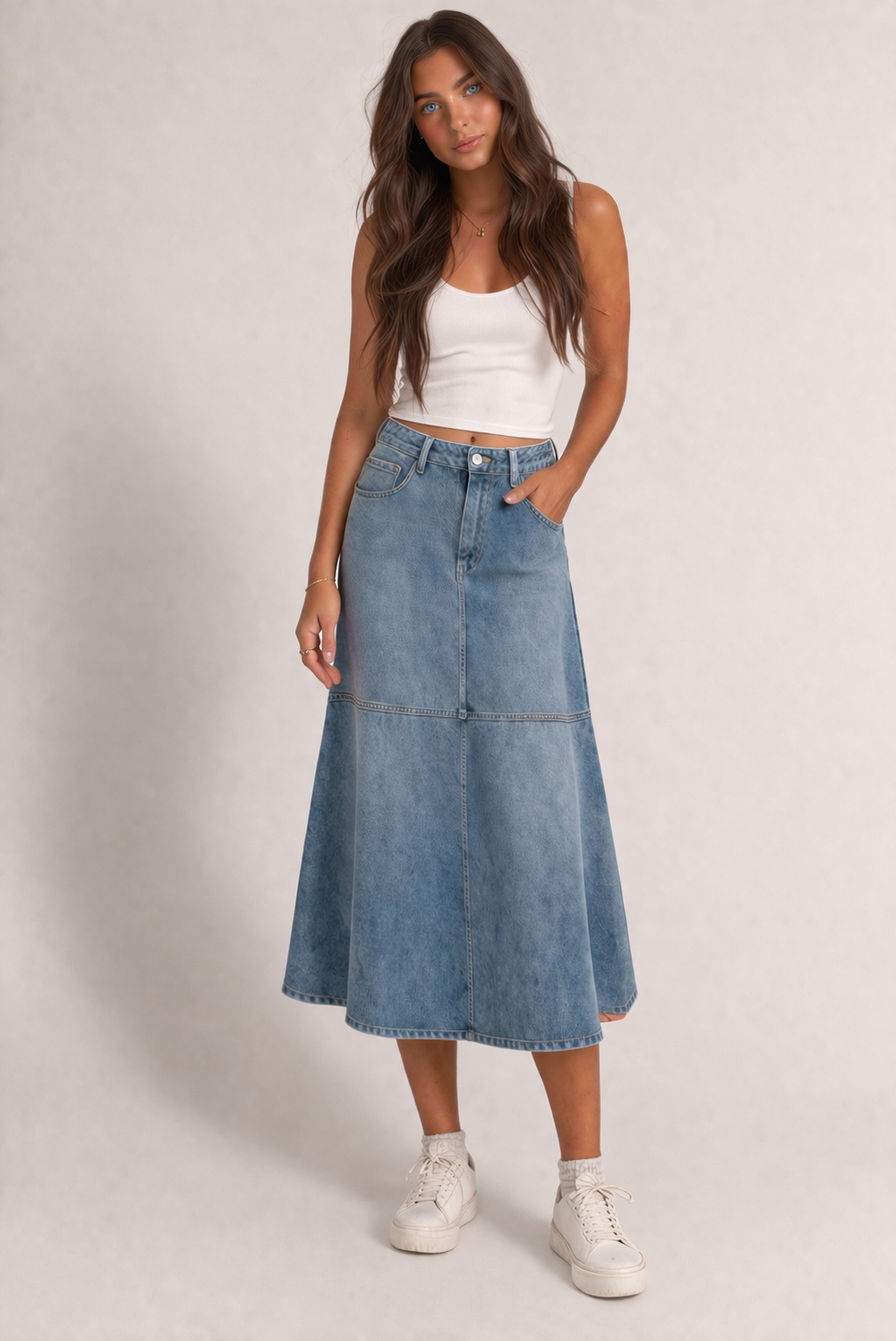 RICH & ROYAL JEANS FLURRY SKIRT