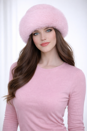 Premium Angora Furry Winter Hat leopard print