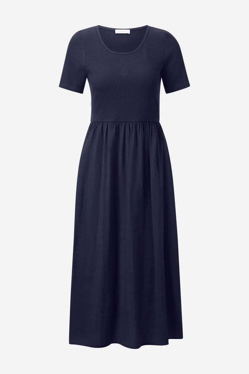 RICH & ROYAL MIDI DRESS WITH JERSEY TOP